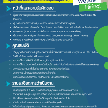 รับสมัครนิสิตจบใหม่ และนิสิตฝึกปฏิบัติงาน